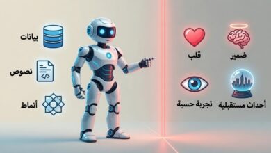 AI robot limitations boundary wall strengths weaknesses illustration
