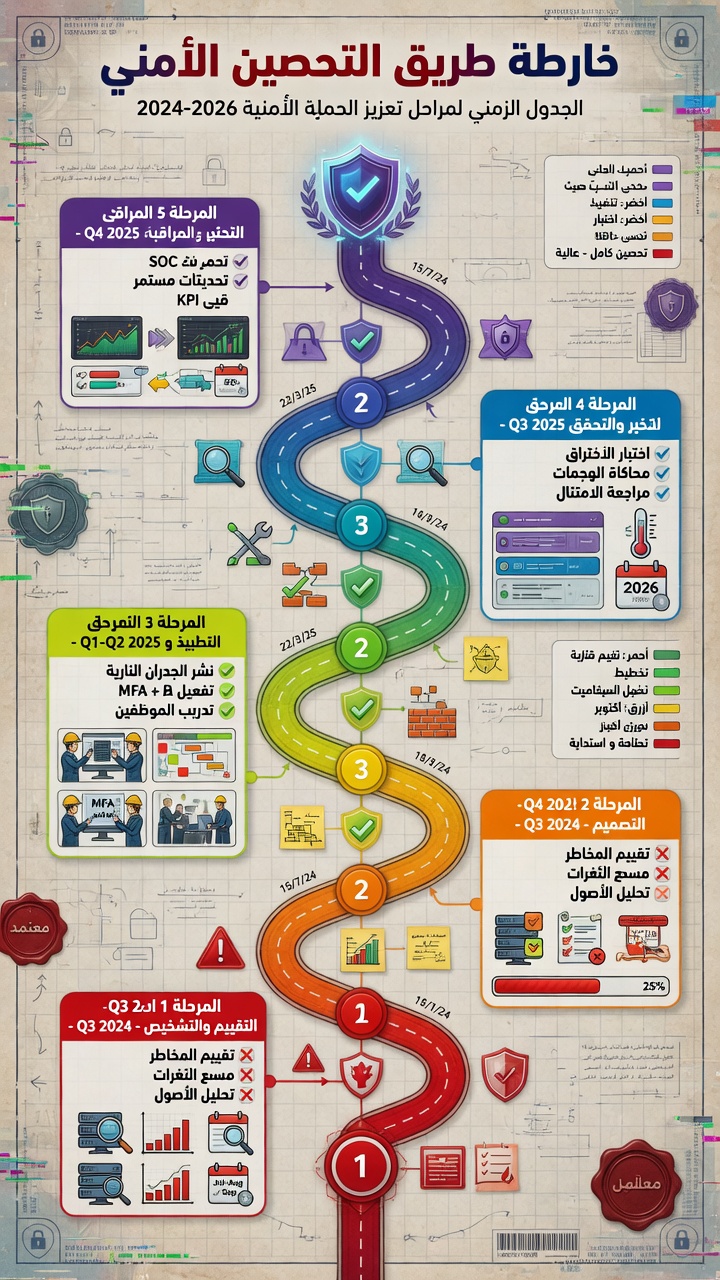خطة زمنية مرحلية لتحصين الأمن الرقمي الشخصي