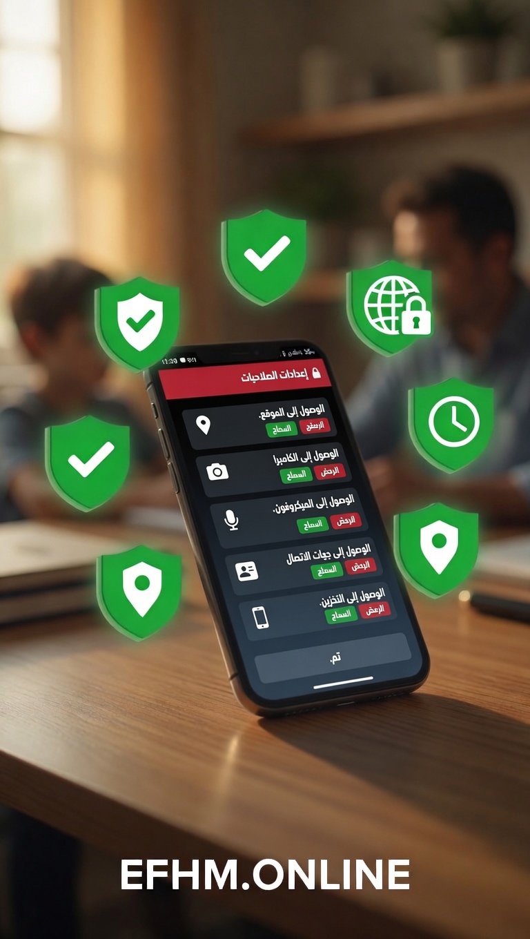 مراجعة صلاحيات التطبيقات على الهاتف لحماية الخصوصية