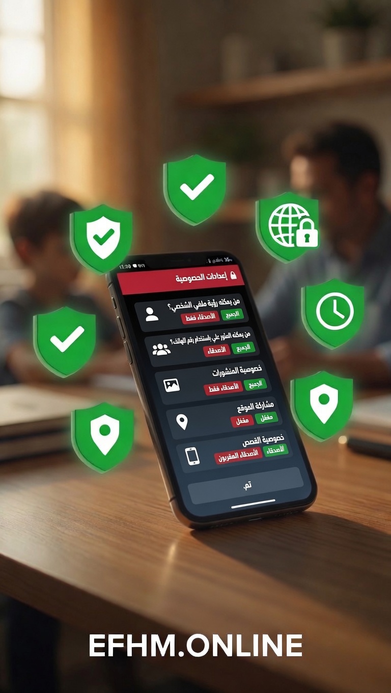 إعدادات الخصوصية في تطبيقات التواصل الاجتماعي على الهاتف
